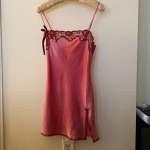 VS Satin slip with bead and lace detail